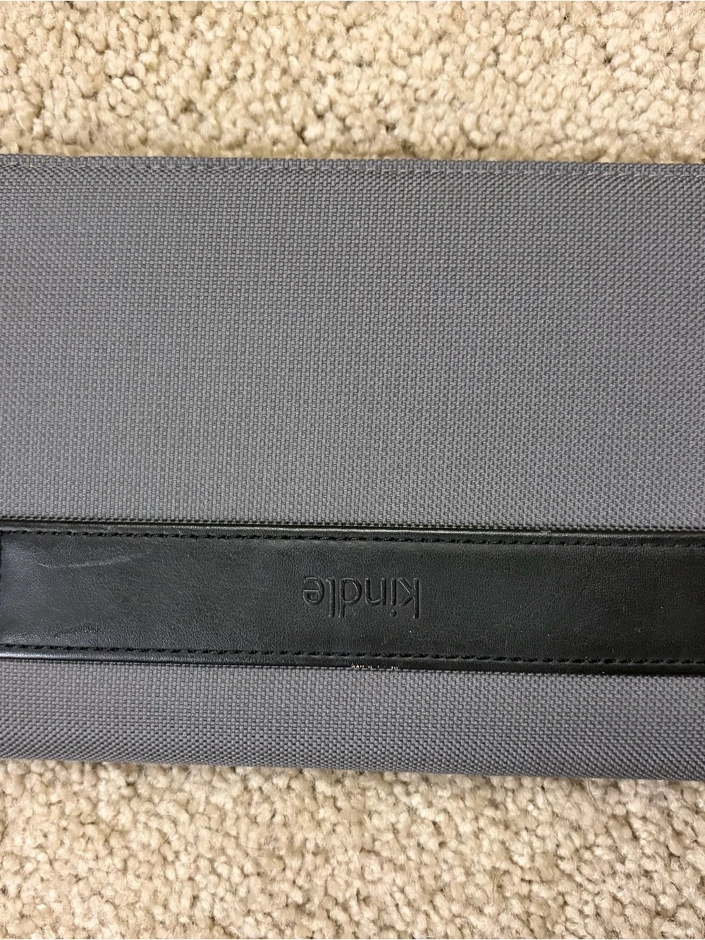 Amazon Tablet with Black Display and Gray Case